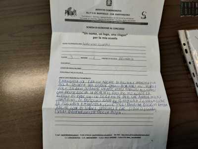 Nome che � stato indicato dall�oggi 11enne Lorenzo Scoppio. Il bambino frequentava la 3� C all�epoca del suo suggerimento